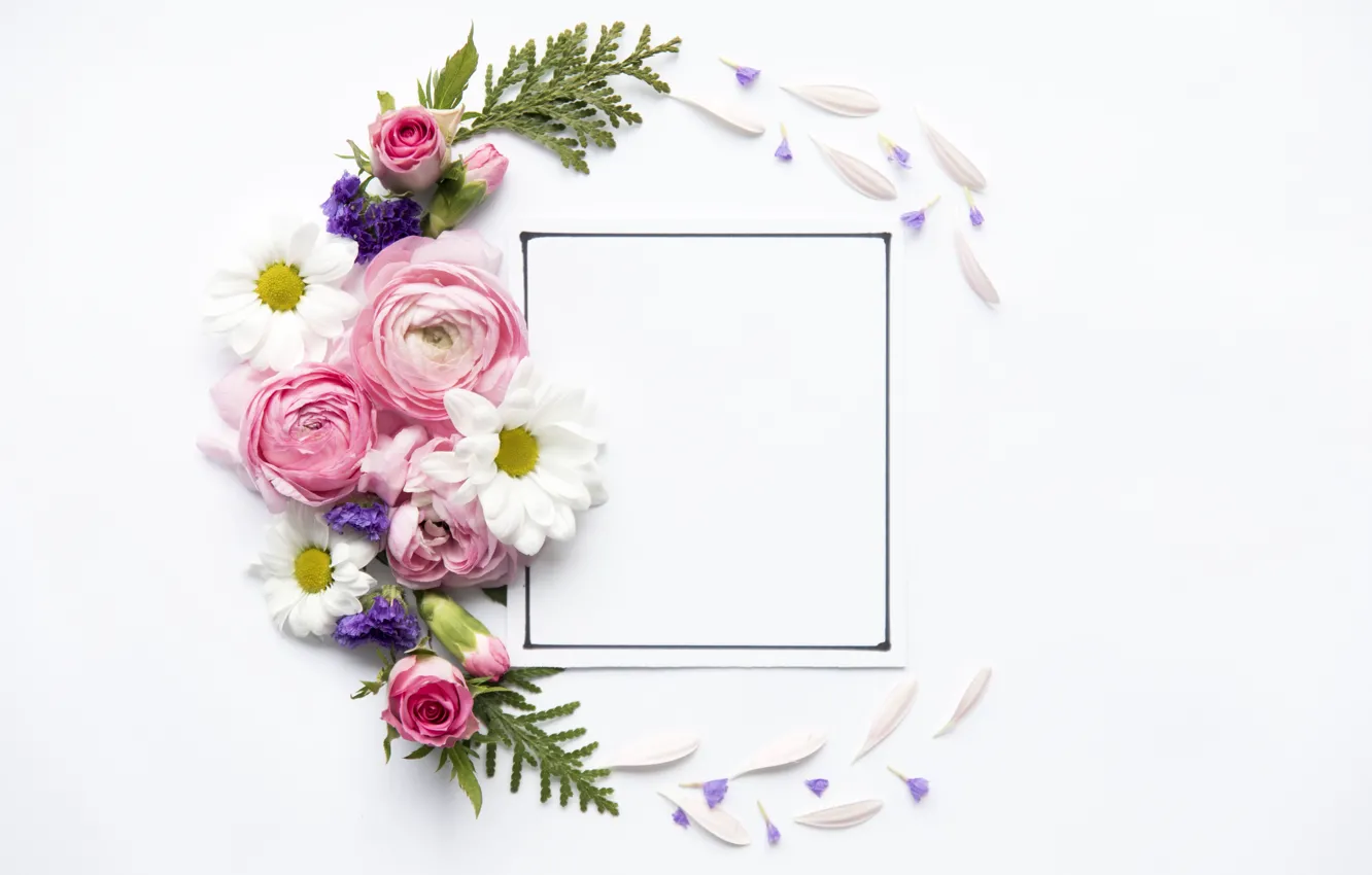 Фото обои цветы, розы, лепестки, rose, flowers, leaves, декор, frame