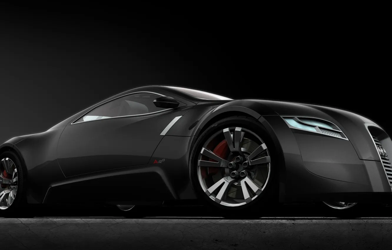 Фото обои Concept, черный, матовый, Audi A-R0