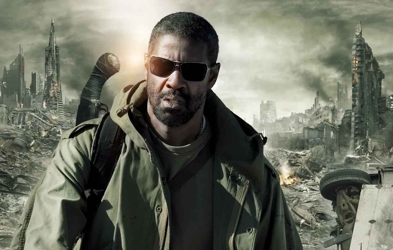 Фото обои The Book of Eli, Denzel Washington, Книга Илая, Дензел Вашингтон