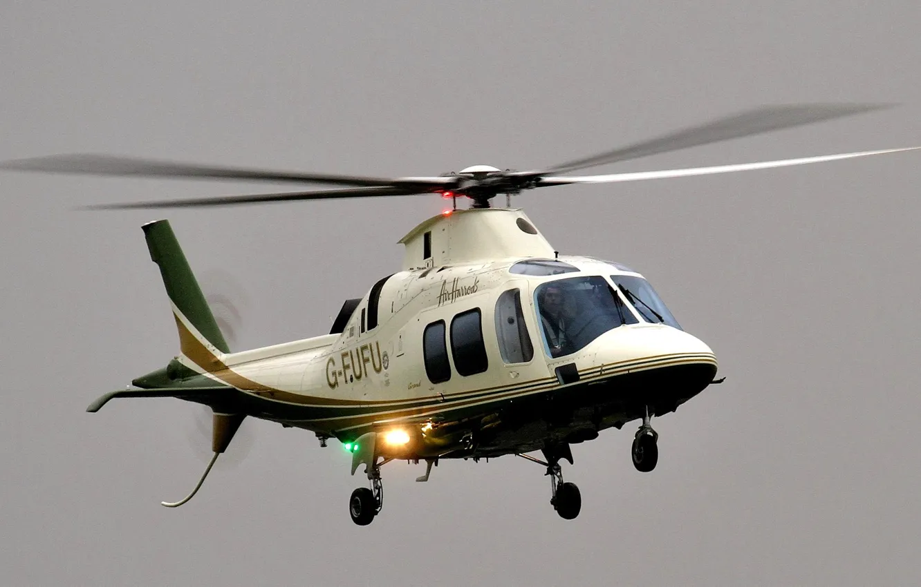 Фото обои небо, helicopter, восьмиместный вертолет, Agusta A109S Grand