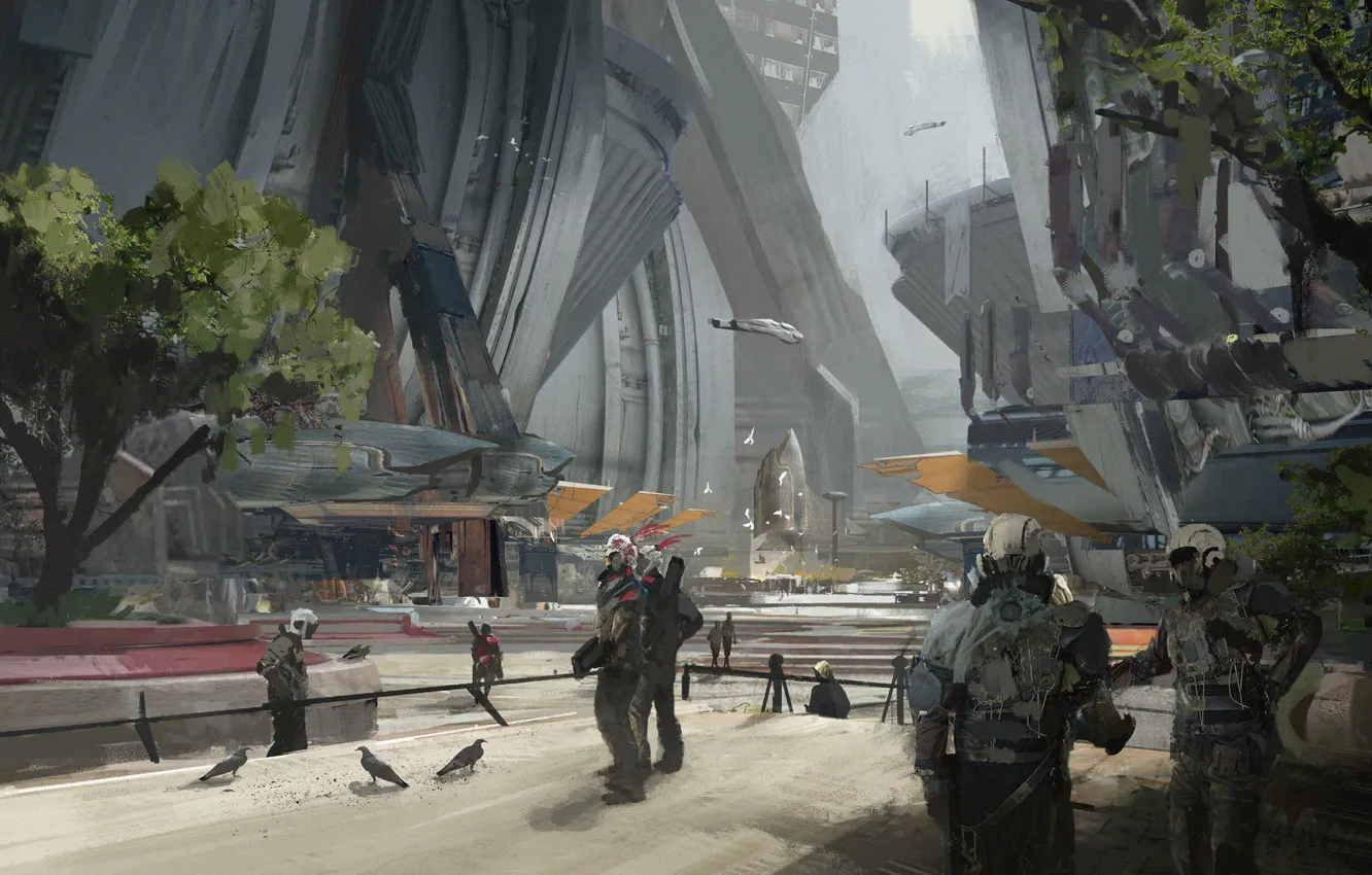 Фото обои человек, сооружение, vS Plaza