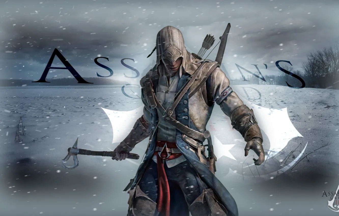 Фото обои ассасин, Assassin's Creed III, Кредо Убийцы 3, Коннор\Радунхагейду, америка революция