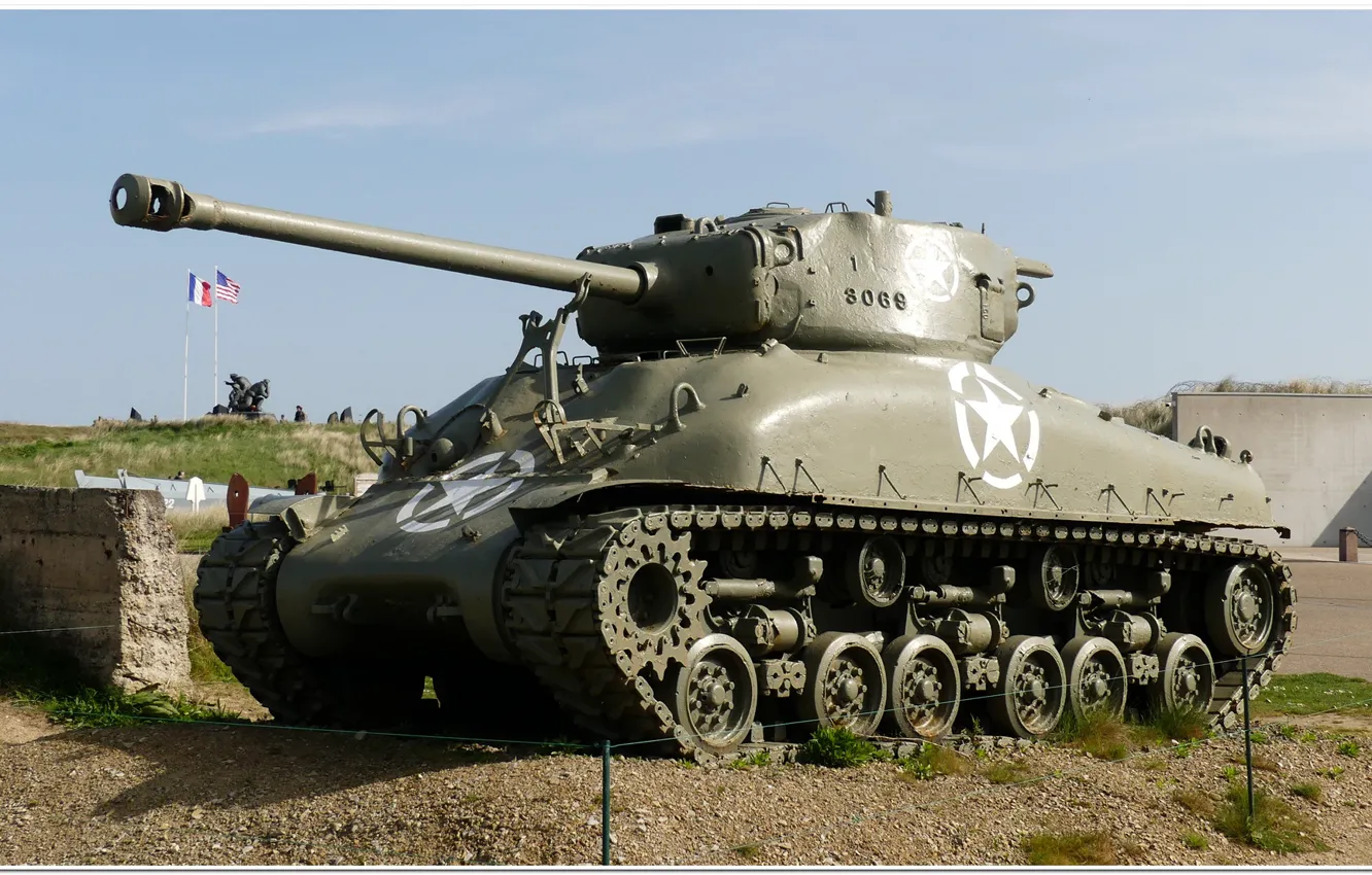 Фото обои ww2, sherman tank, normandie, ww2 tank