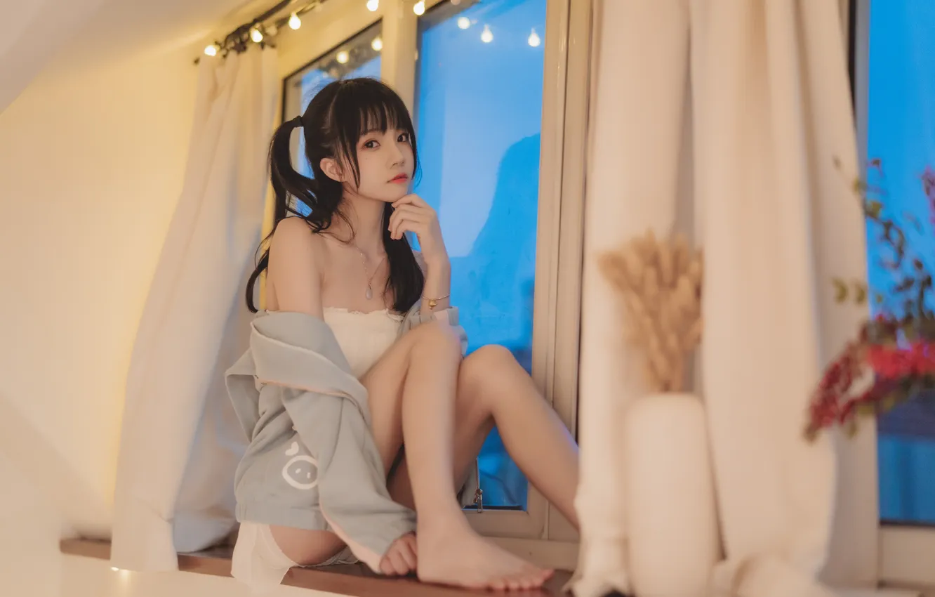 Фото обои asian, asian Girl, Cherry neko