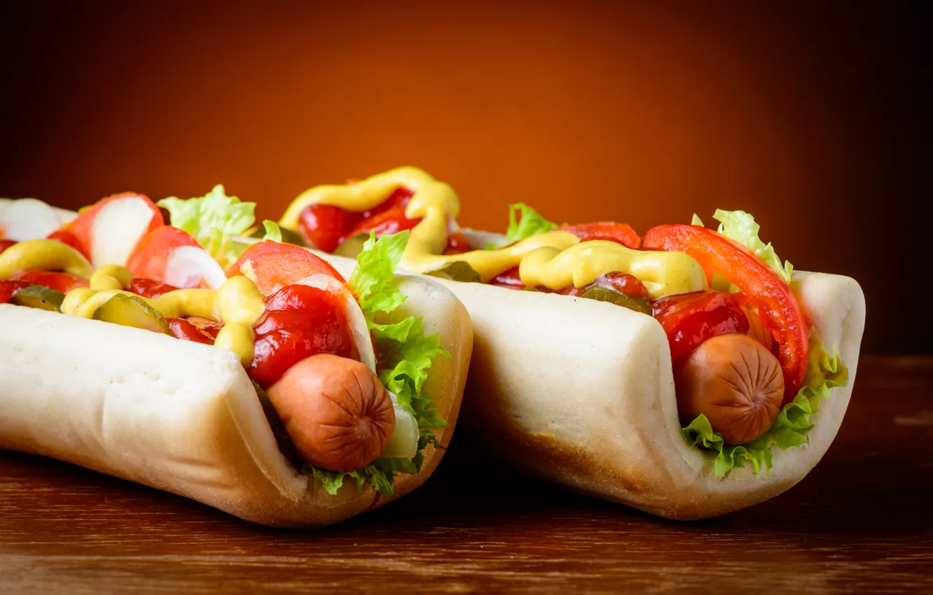 Фото обои зелень, сосиски, овощи, бутерброды, sandwiches, vegetables, greens, sausages