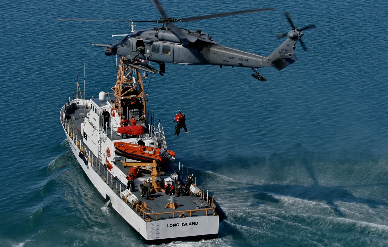 Фото обои Вертолет, USAF, HH-60G Pave Hawk, US Coast Guard