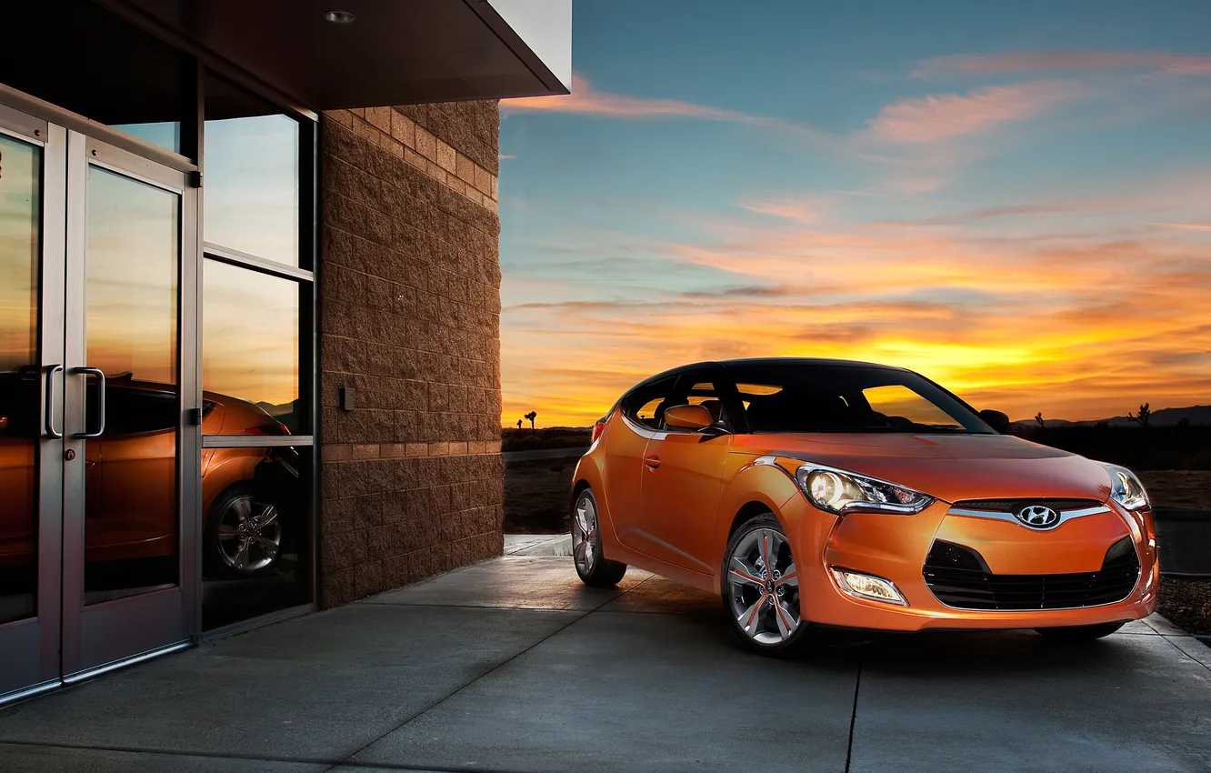 Фото обои авто, оранжевый, цвет, Hyundai