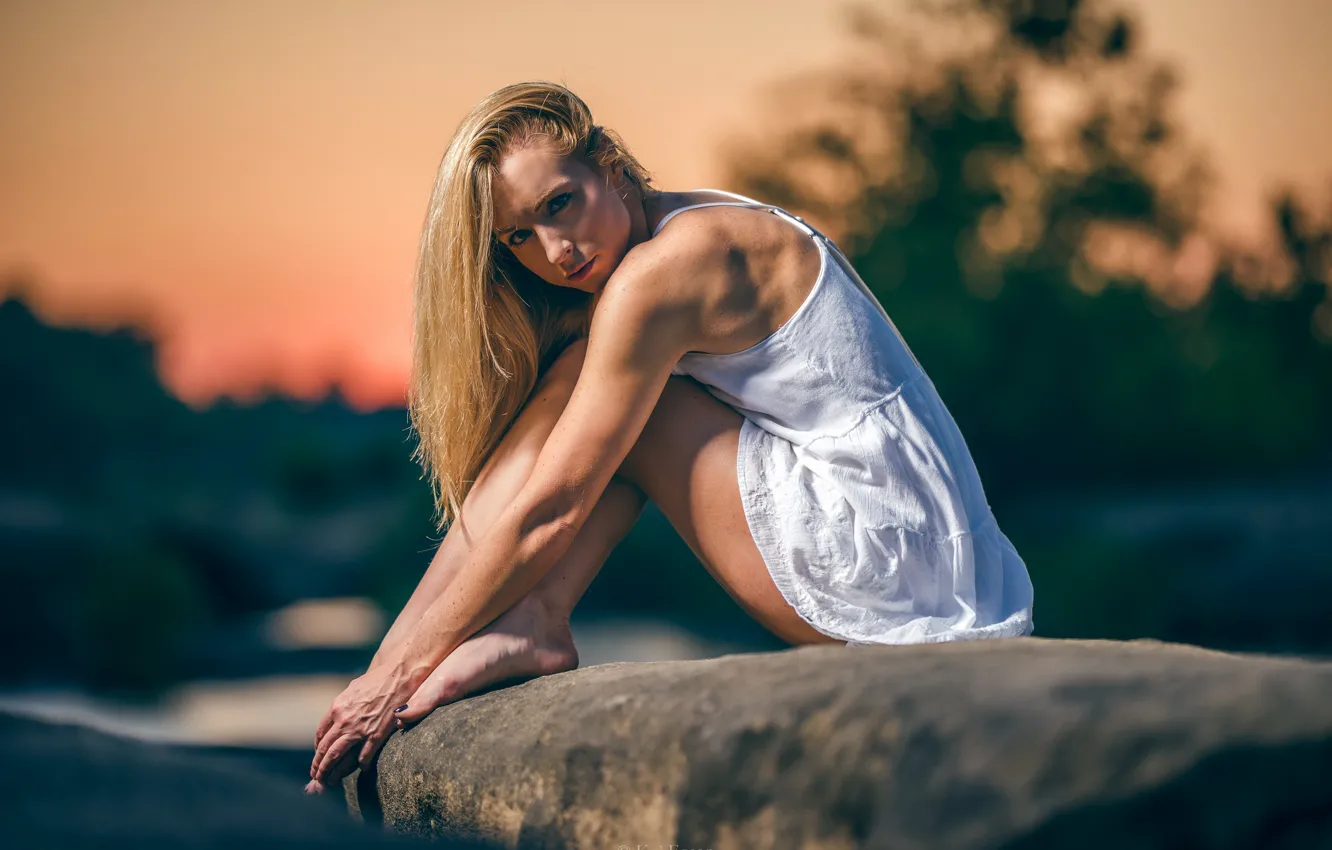 Фото обои девушка, поза, фон