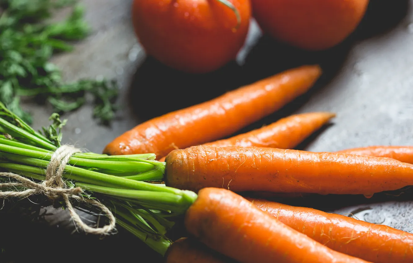 Фото обои carrot, tomato, vegetable
