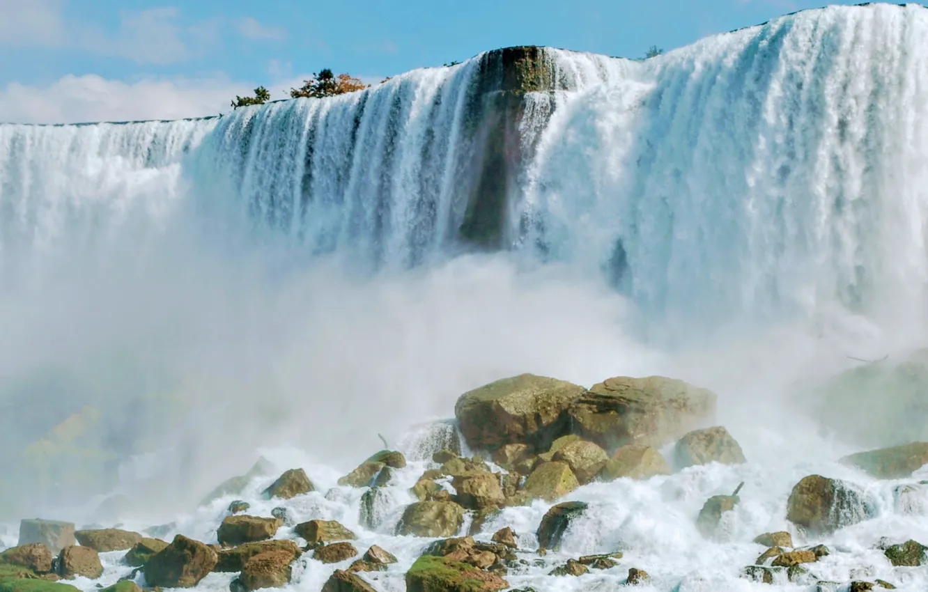 Фото обои вода, камни, стихия, водопад, Ниагара, Канада