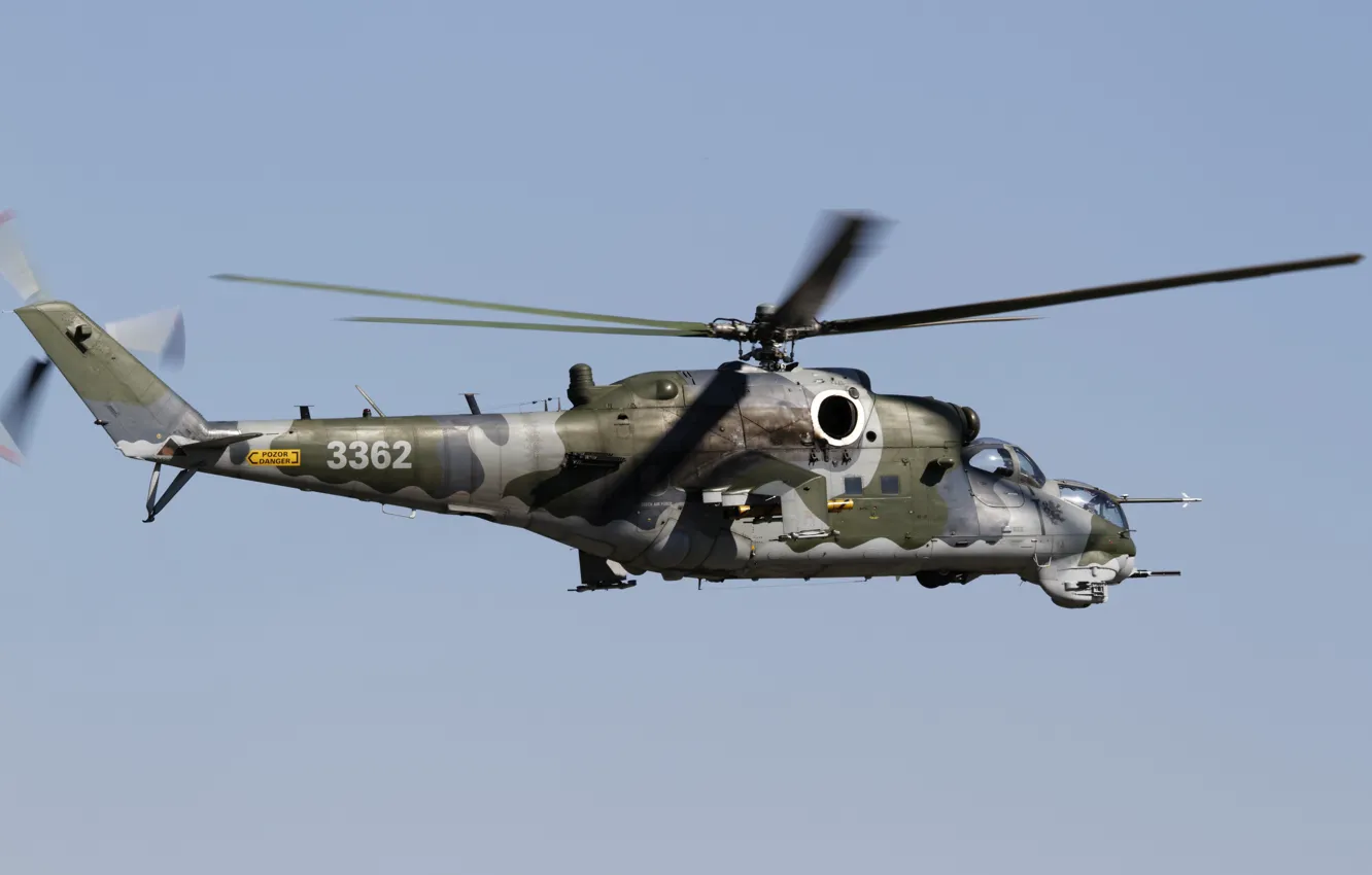 Фото обои ударный вертолёт, Лань, Mil Mi-35 Hind