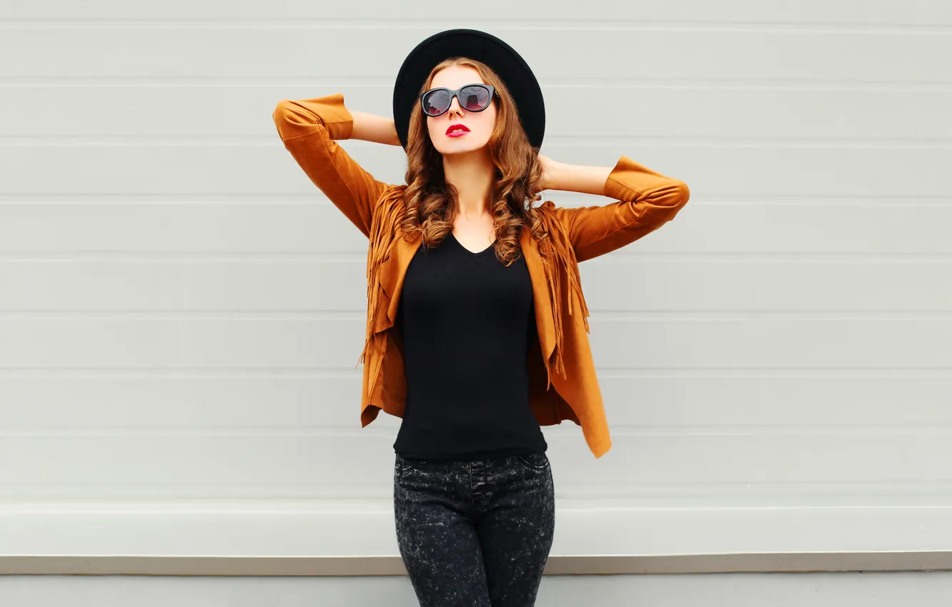Фото обои girl, fashion, glamour, hair, glasses, gorgeous, female, feminine