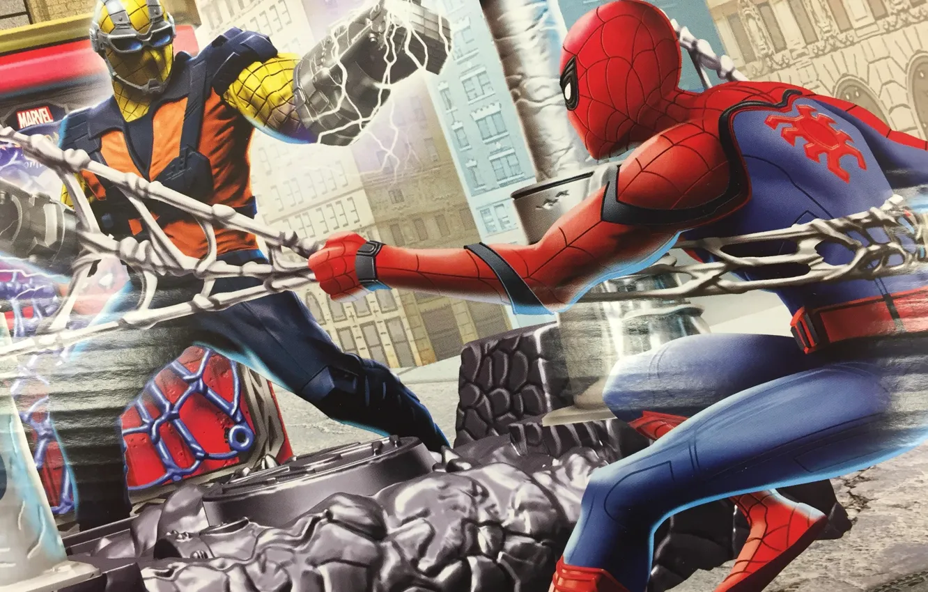 Фото обои cinema, spider, logo, boy, Marvel, fight, movie, Spider-man