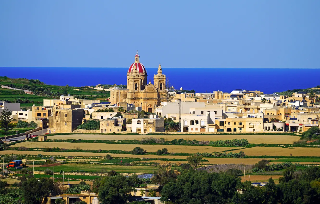 Фото обои церковь, Мальта, Gozo