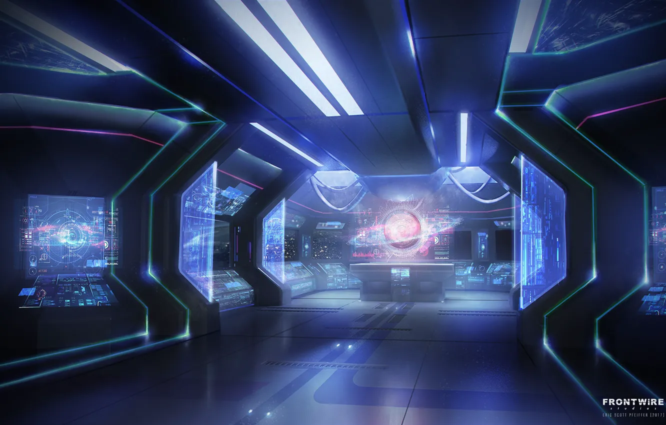Фото обои помещение, vori corridor, Galaxy in Turmoil Vori Ship Interior