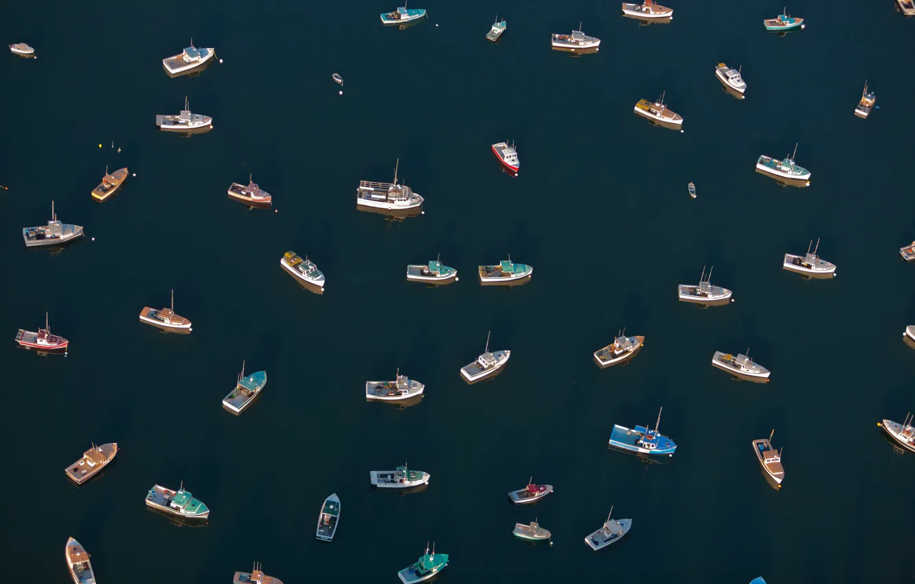 Фото обои лодки, США, штат Мэн, Тремонт, лов лобстера