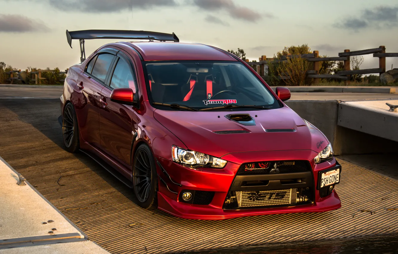 Фото обои Evolution, Mitsubishi Lancer, Harsh's, 500W