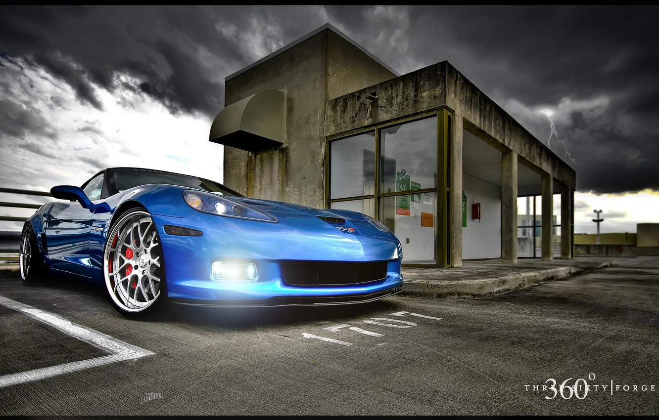 Фото обои Z06, Corvette, Mesh Eight, Blue Devil