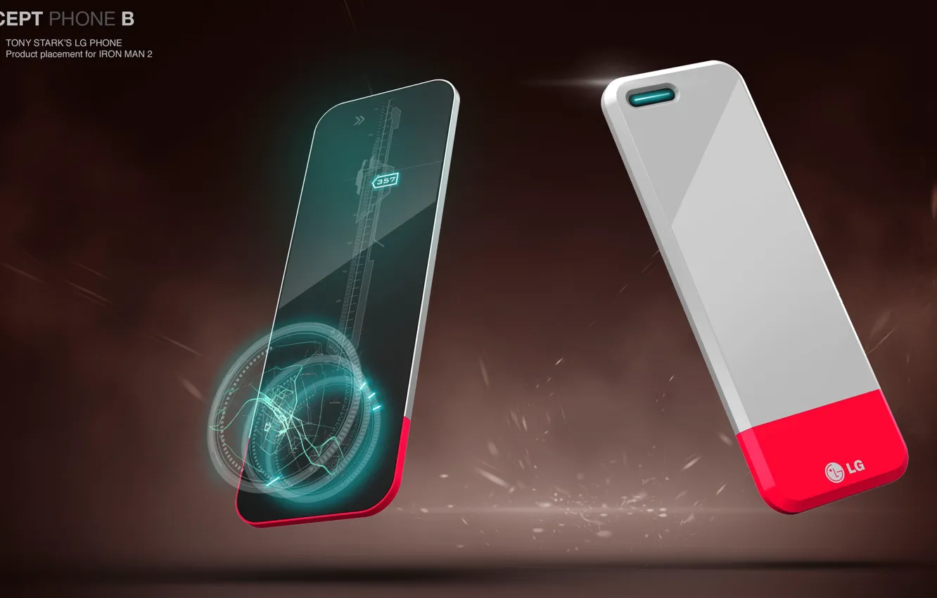 Фото обои дизайн, смартфон, аппарат, демонстрация, Concept phone for Tony Stark