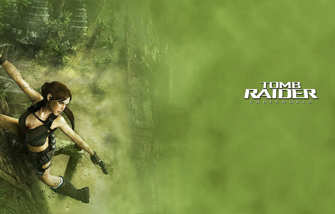 Фото обои взгляд, девушка, игры, луна, Tomb Raider, Lara Croft