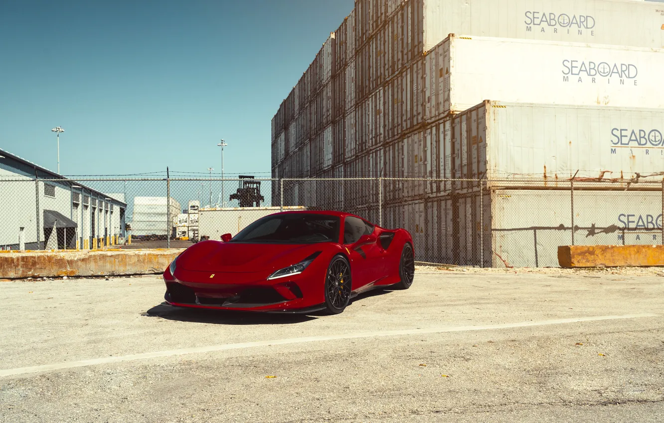 Фото обои red, ferrari, f8