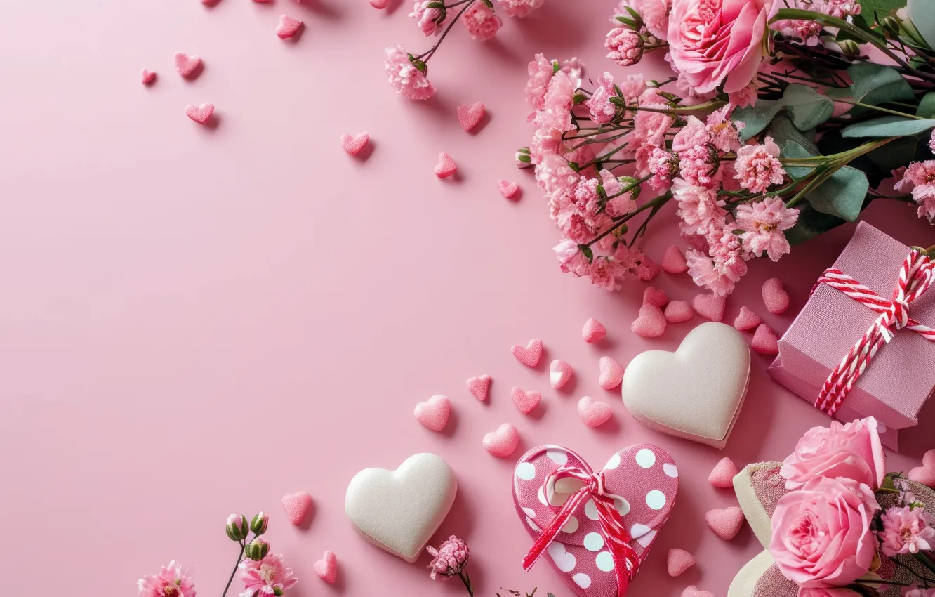 Фото обои любовь, цветы, подарок, романтика, сердце, розы, love, happy