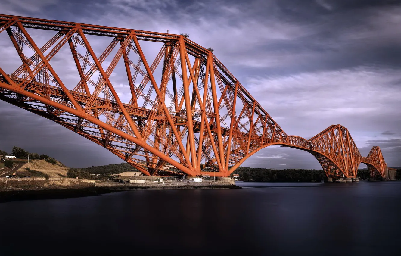 Фото обои Scotland, Edinburgh, Firth of Forth Bridge