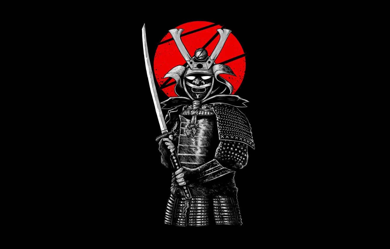 Фото обои стиль, меч, воин, самураи