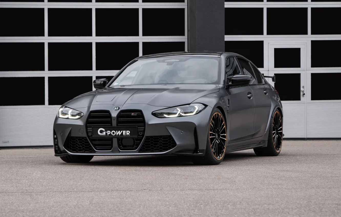 Фото обои BMW, Grey, Sedan, Bi-Turbo, G power, G80, 2021, G3M