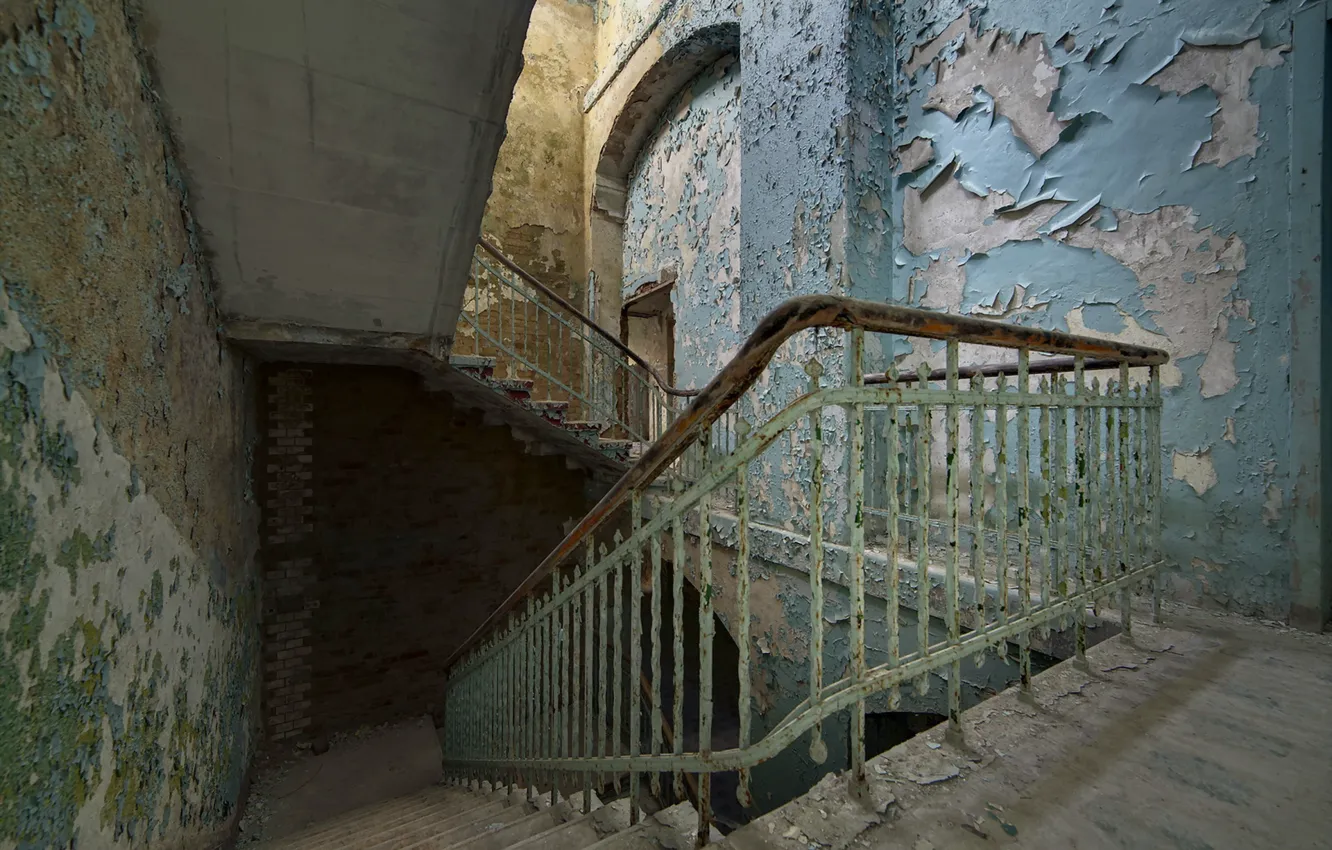 Фото обои фон, стены, лестница