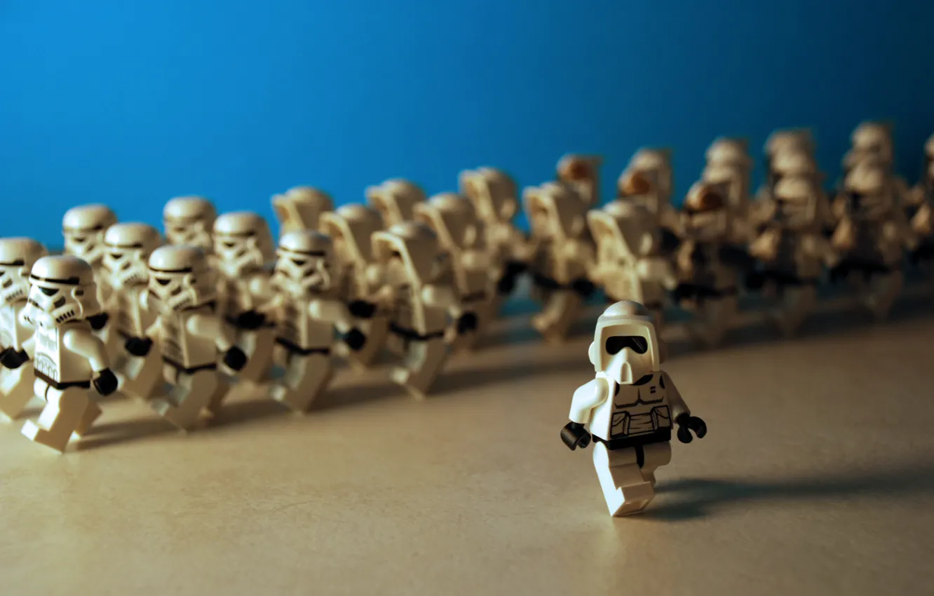 Фото обои star wars, lego, империя, лего, штурмовики, troopers, марш