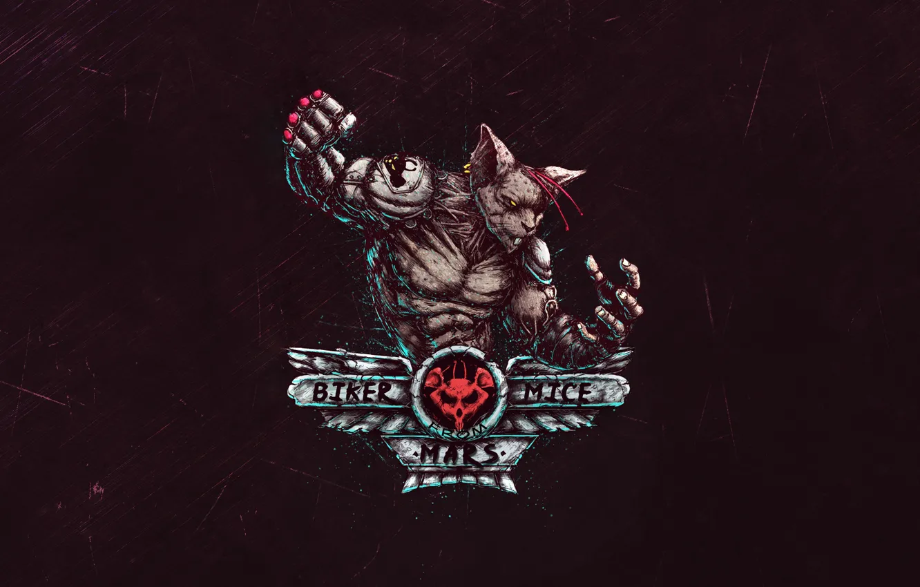 Фото обои рисунок, минимализм, art, фан арт, Helix, Biker Mice from Mars, Мыши-байкеры с Марса, by Bogdan …