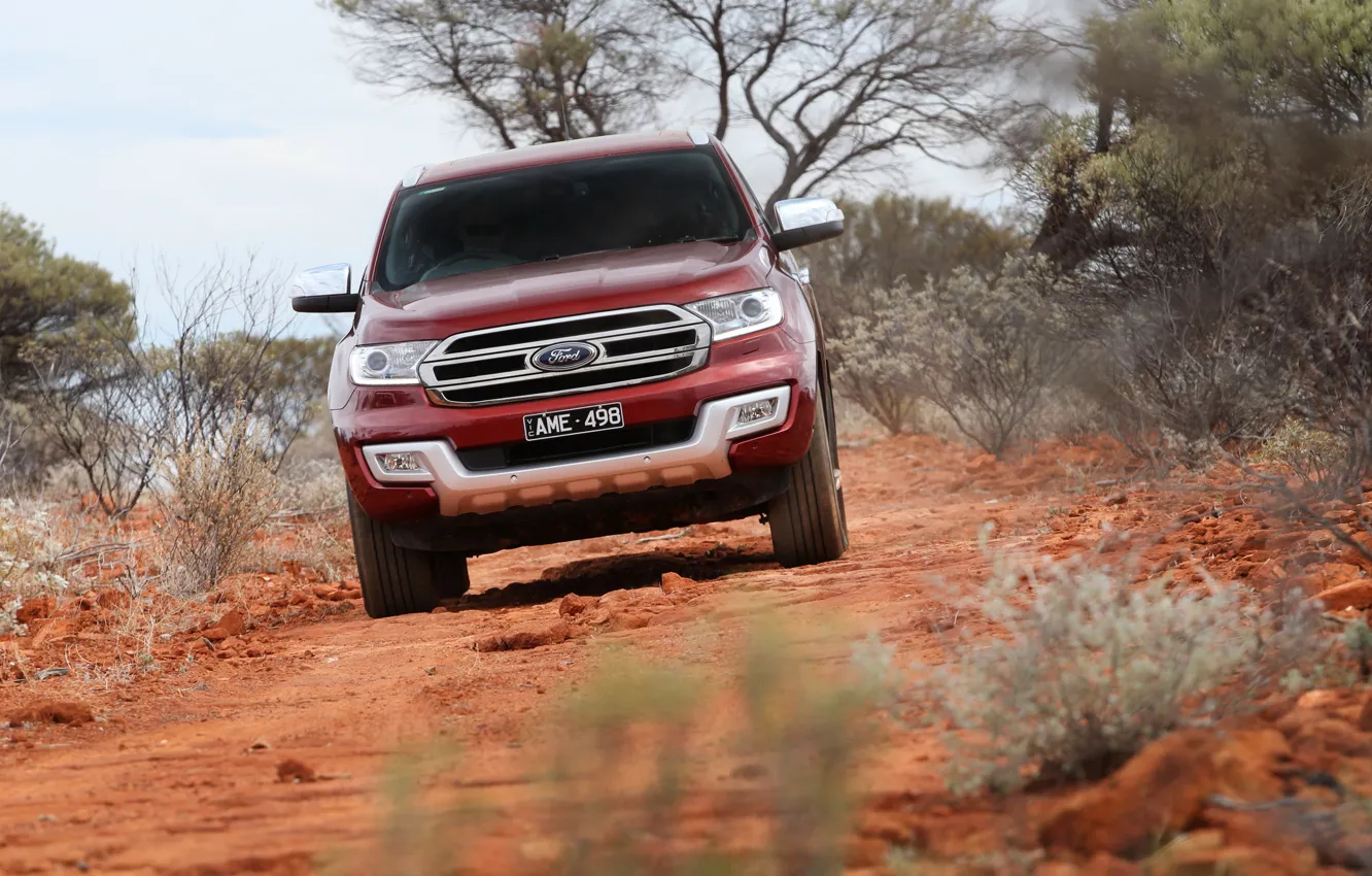 Фото обои Ford, вид спереди, Everest, 4WD, 2015, Titanium