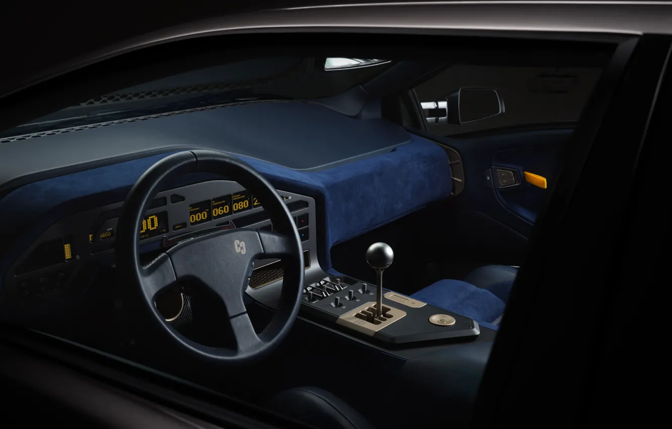 Фото обои Lamborghini, Diablo, car interior, Lamborghini Diablo Eccentrica Restomod