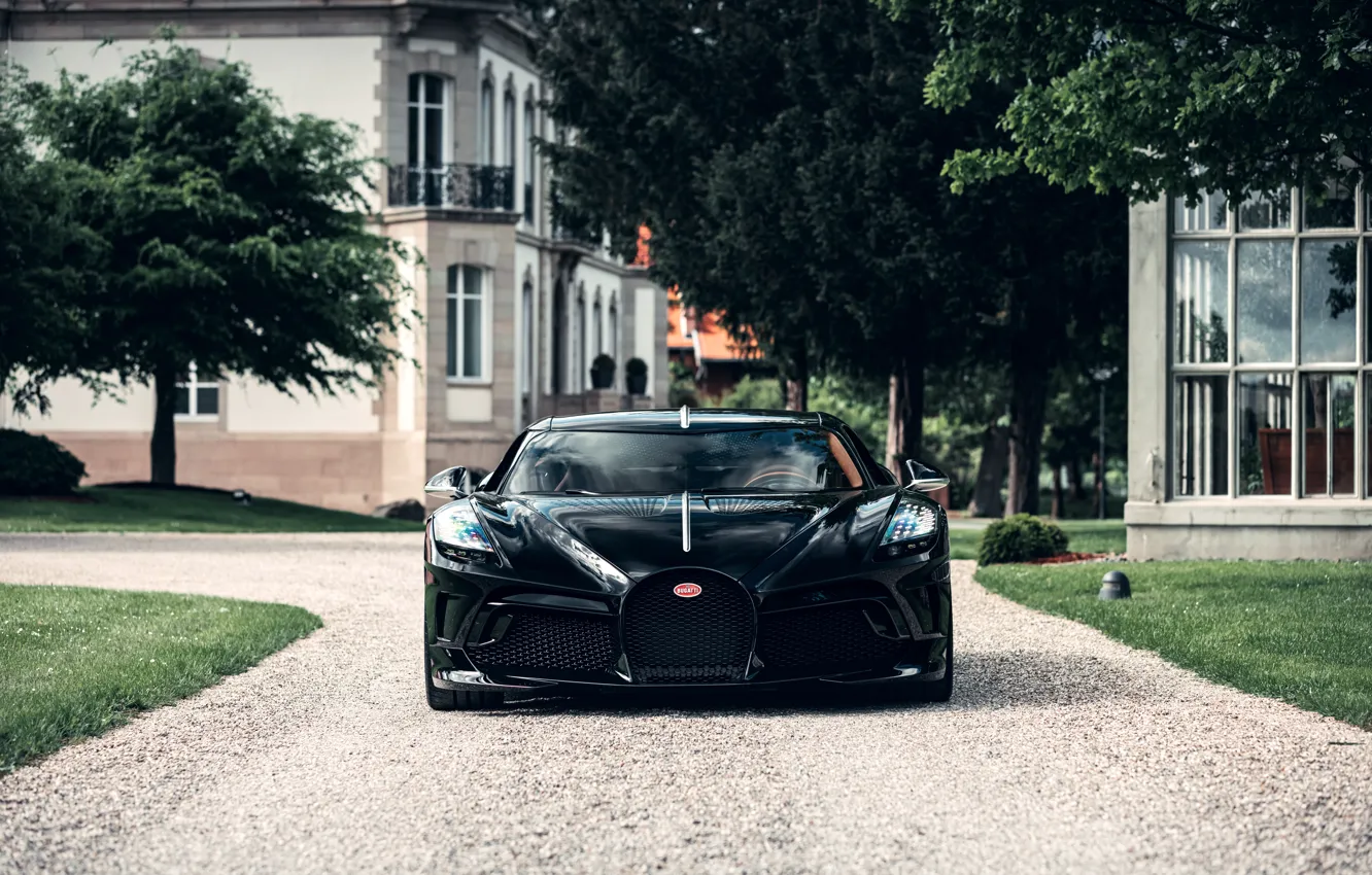 Фото обои Bugatti, front view, La Voiture Noire, Bugatti La Voiture Noire
