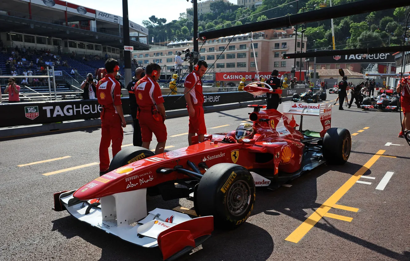 Фото обои Formula-1, 2011, Болид, формула-1, fernando alonso, Фернандо Алонсо, Ferrari 150° Italia, Scuderia Ferrari