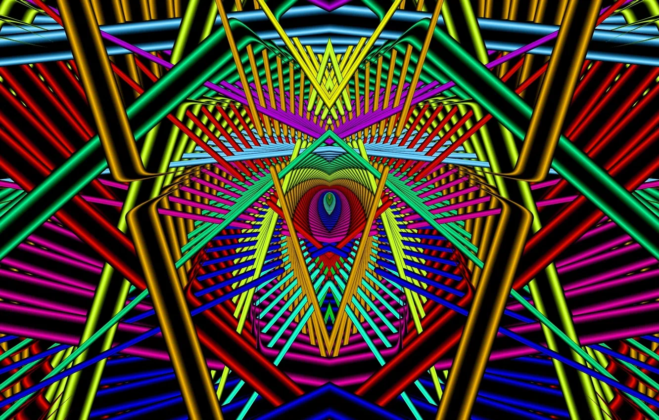 Фото обои свет, линии, неон, пересечение