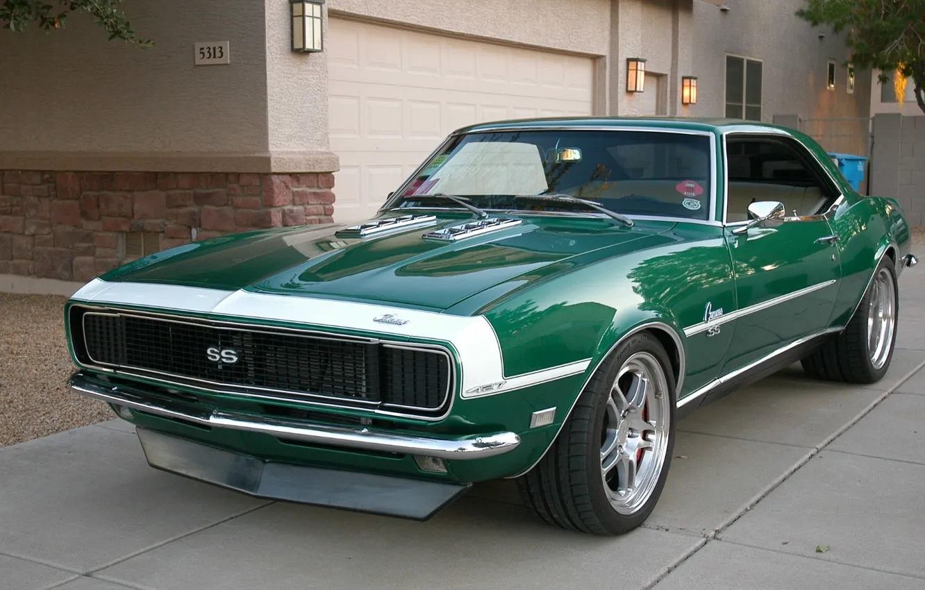 Обои Chevrolet, Камаро, Шевроле, Camaro, Green, Chevy, Super Sport ...