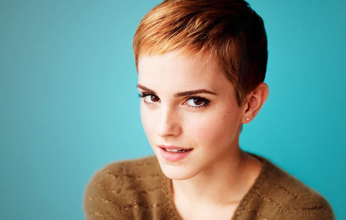Фото обои взгляд, лицо, Эмма Уотсон, Emma Watson