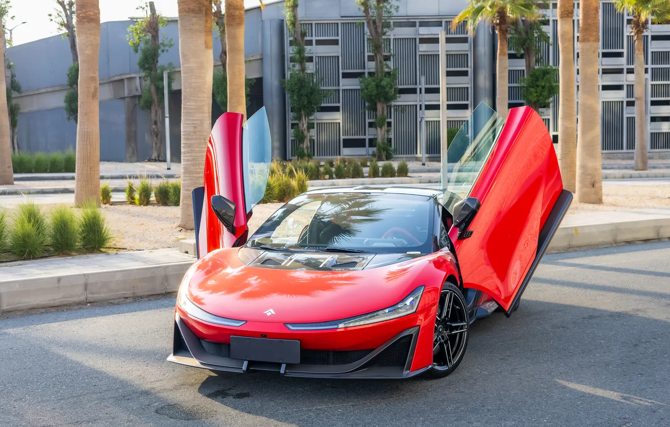 Фото обои суперкар, supercar, Aion, экстерьер, 2023, открытые дверцы, Aion Hyper SSR, Hyper SSR