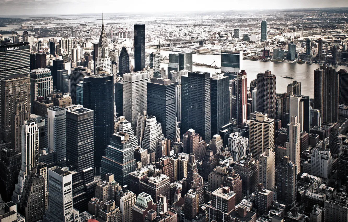 Фото обои город, здания, небоскребы, нью-йорк, сша, мегаполис, New York