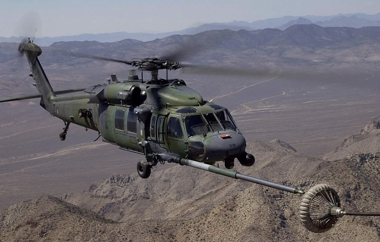 Фото обои заправка, Вертолёт, HH-60G