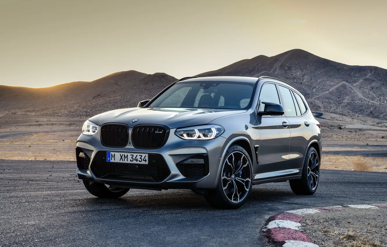 Фото обои машина, фары, BMW, кроссовер, Competition, X3M, F97