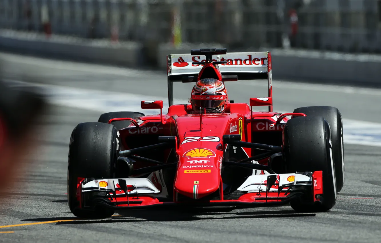Фото обои Ferrari, Formula 1, Spain, 2015, Tests, SF15T, Raffaele Marciello