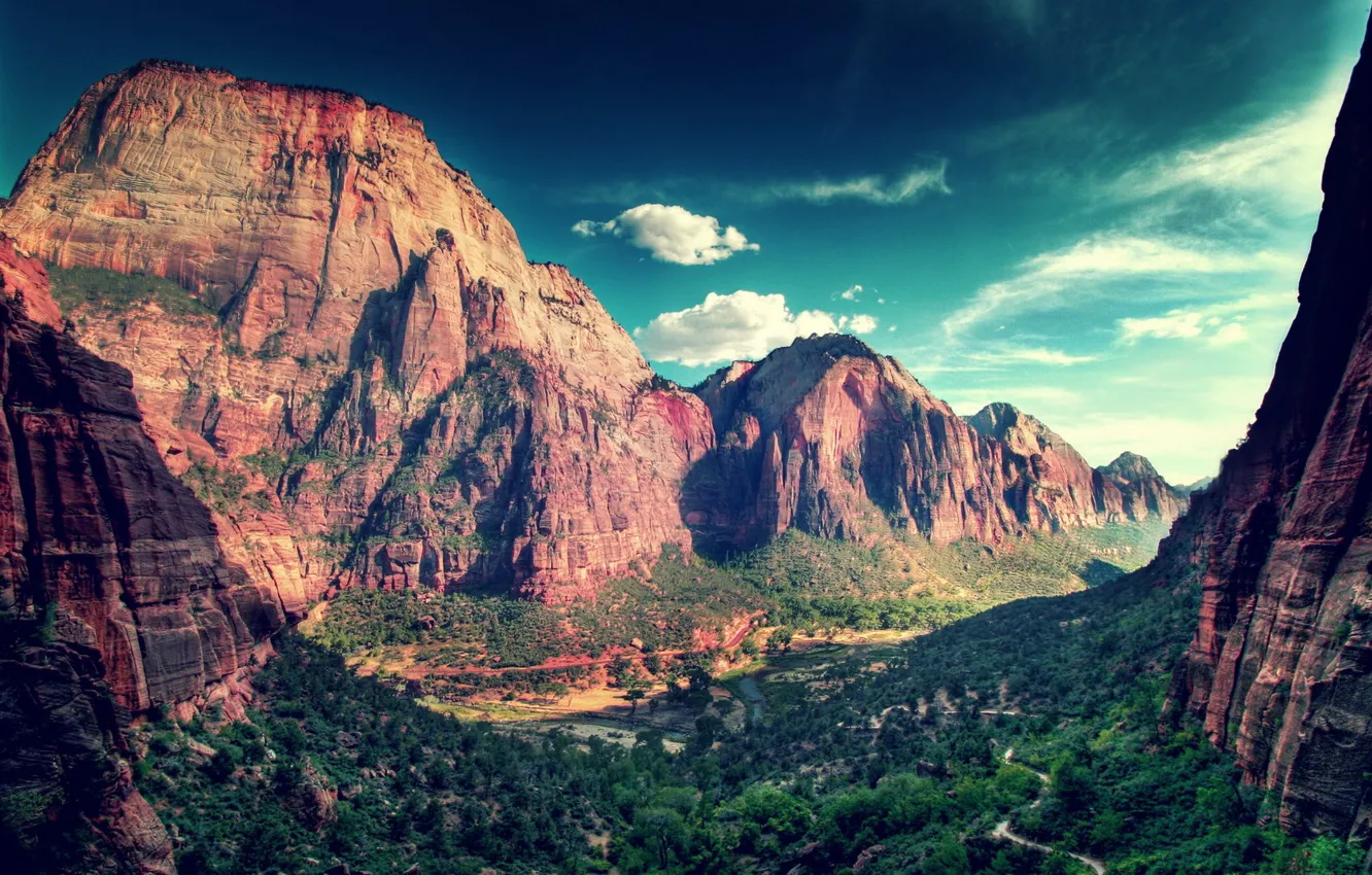 Фото обои горы, природа, каньон