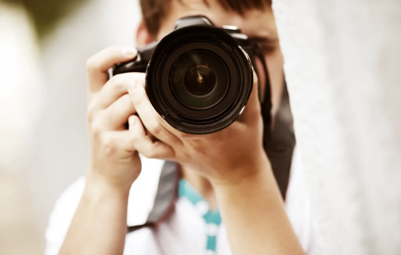 Фото обои photographer, camera, lens