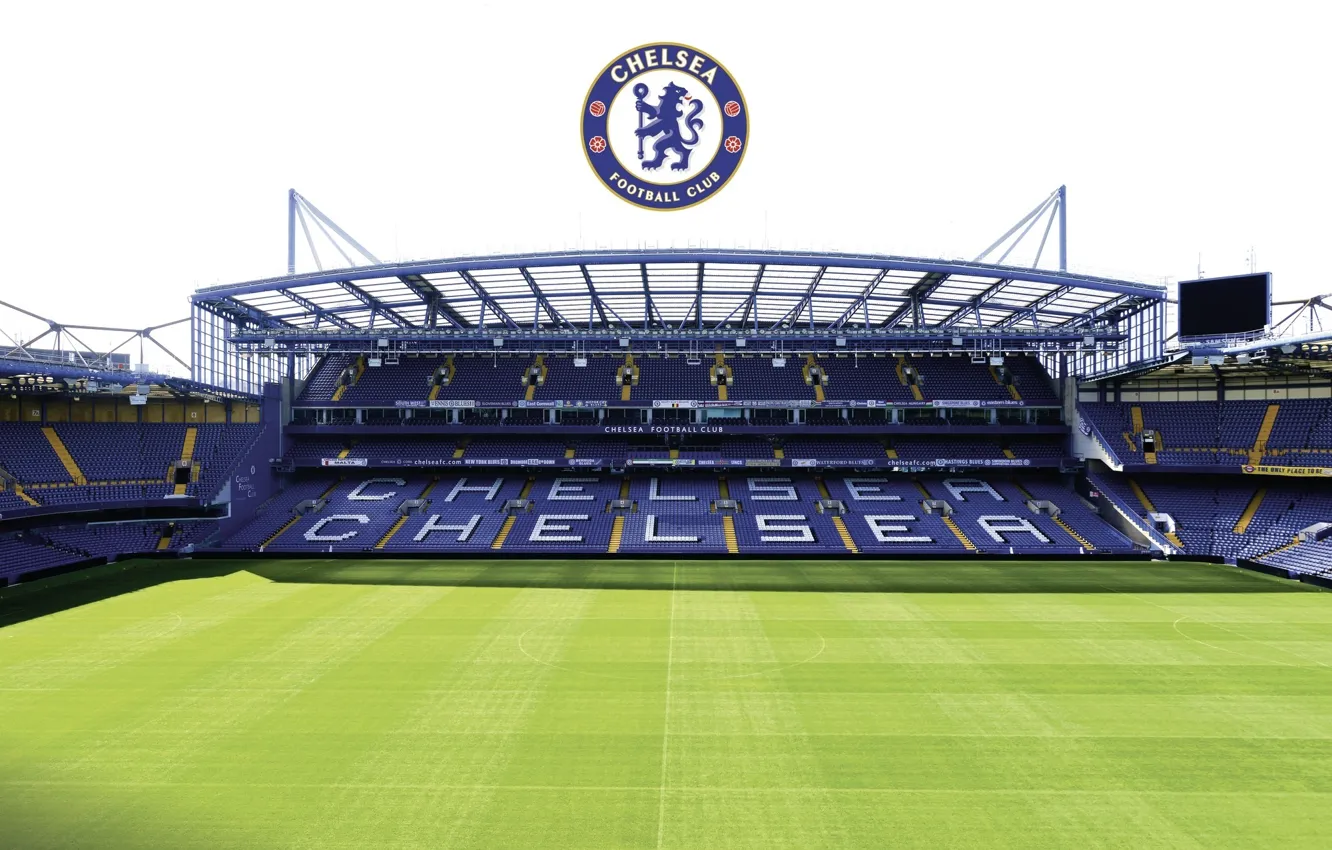 Фото обои wallpaper, sport, logo, stadium, football, England, Stamford Bridge, Chelsea FC