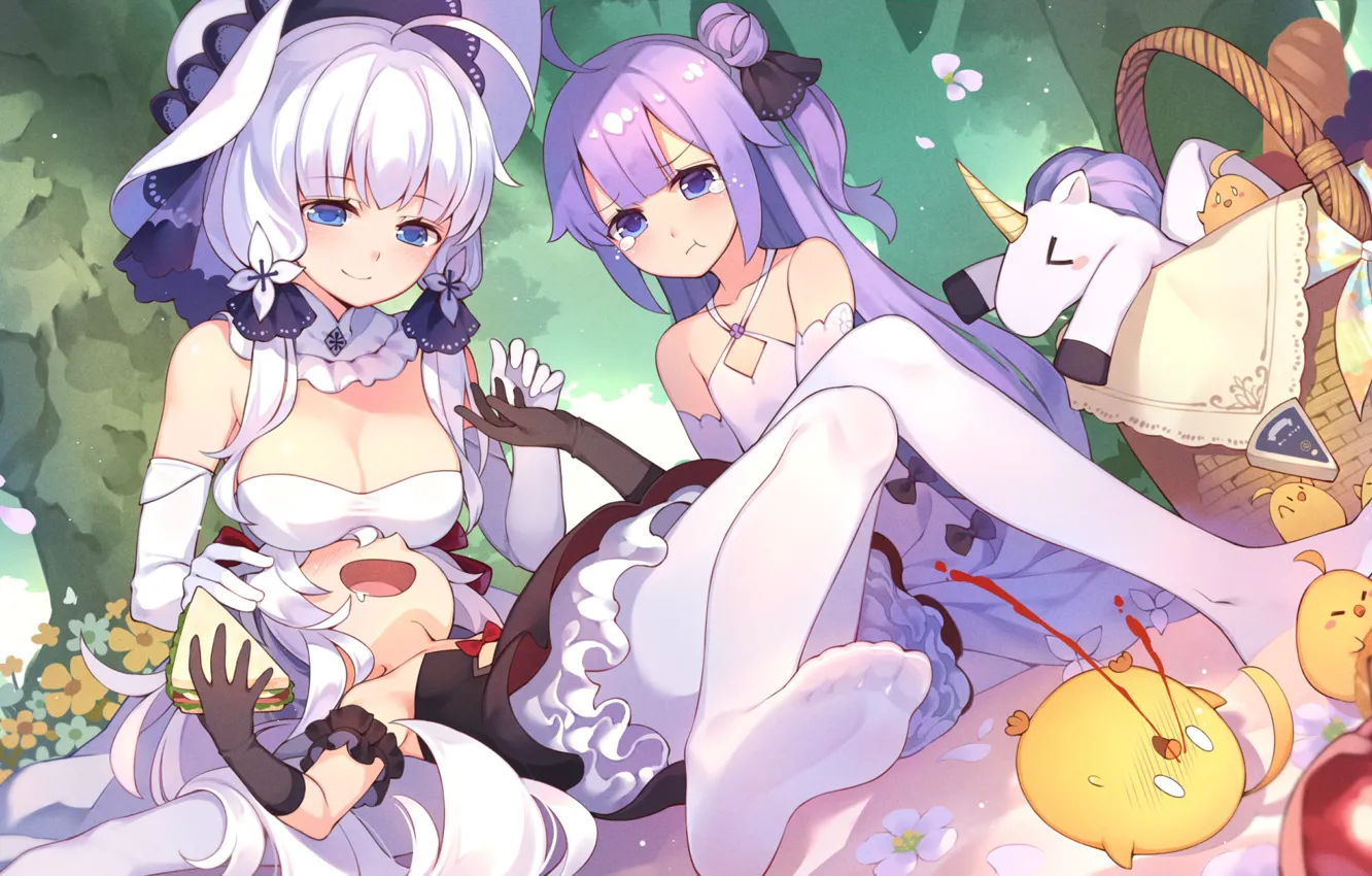 Фото обои tsubasa tsubasa, azur lane, hms unicorn, illustrious, hmas vampire