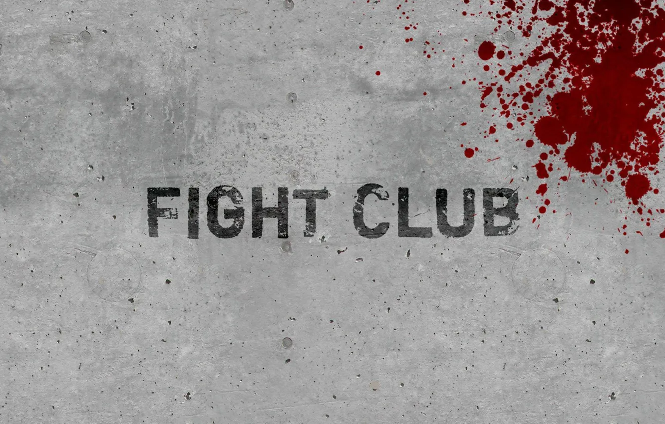 Фото обои стена, кровь, минимализм, бойцовский клуб, fight club