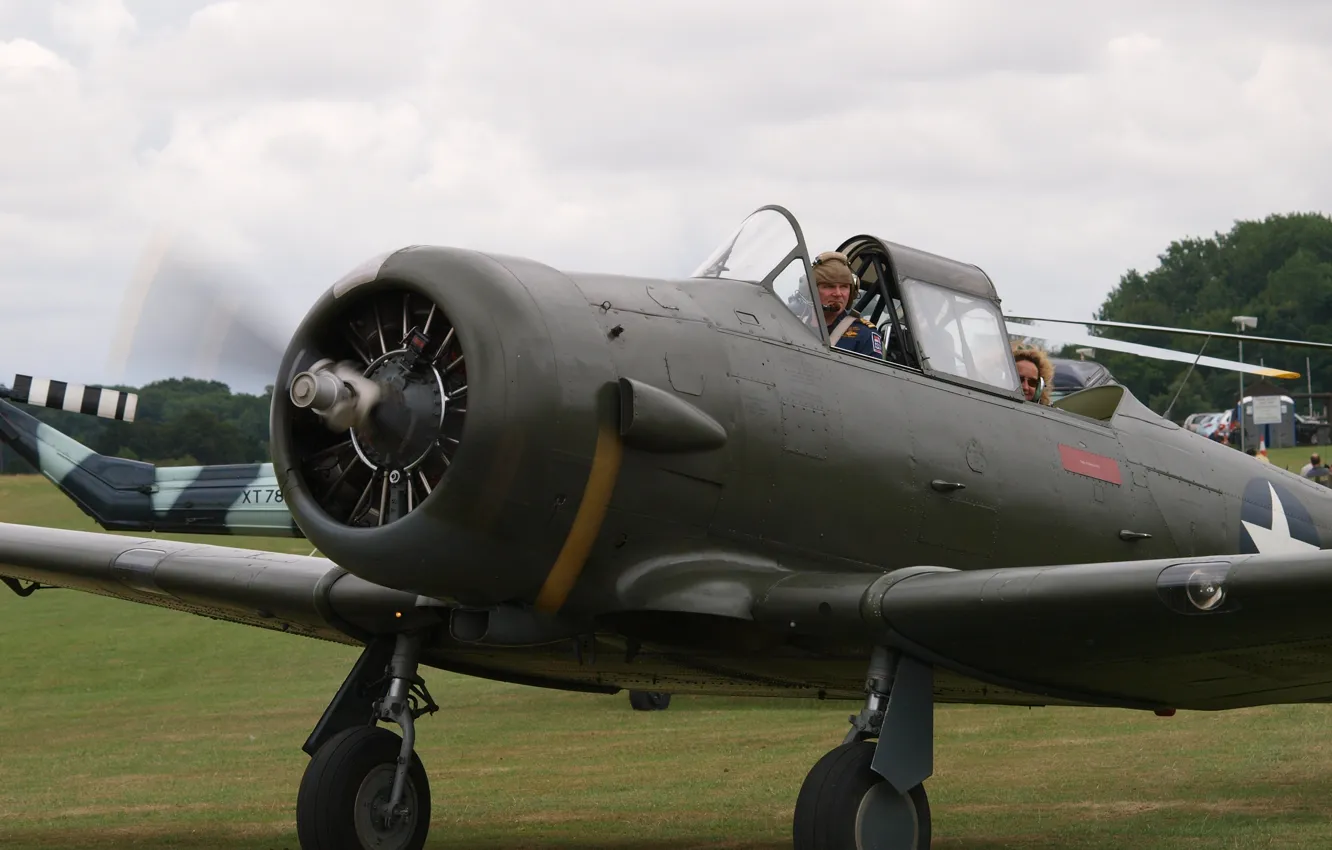 Фото обои самолёт, американский, лёгкий, учебный, T-6 Texan, T-6 Тексан